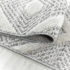 Hochflor Teppich PISA Grau 160 cm Rund