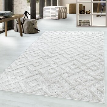 Hochflor Teppich PISA Creme 120 cm x 170 cm