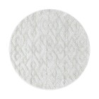 Hochflor Teppich PISA Creme 120 cm Rund