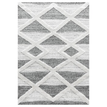 Hochflor Teppich PISA Grau 80 x 150 cm