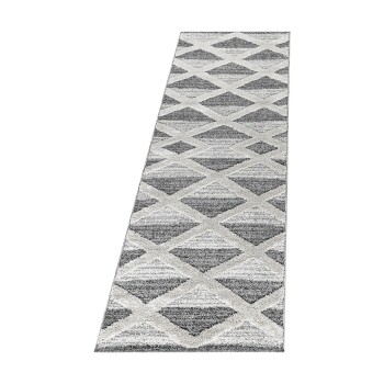 Hochflor Teppich PISA Grau 80 x 250 cm