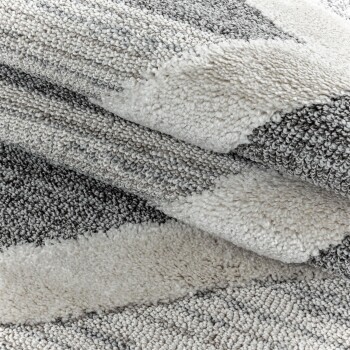 Hochflor Teppich PISA Grau 140 x 200 cm