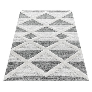 Hochflor Teppich PISA Grau 240 x 340 cm