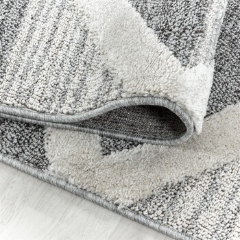 Hochflor Teppich PISA Grau 280 x 370 cm