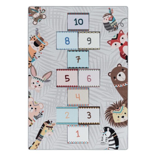 Kinder Teppich PLAY Grau 120 cm x 170 cm