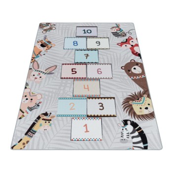 Kinder Teppich PLAY Grau 140 x 200 cm