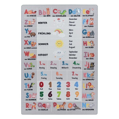 Kinder Teppich PLAY Grau 120 cm x 170 cm