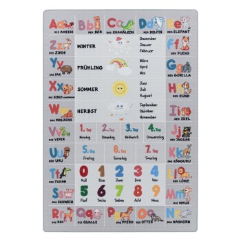 Kinder Teppich PLAY Grau 120 cm x 170 cm