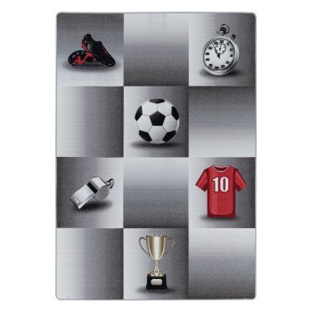 Kinder Teppich PLAY Grau 100 cm x 150 cm