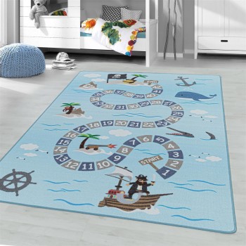 Kinder Teppich PLAY Blau 140 x 200 cm
