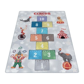 Kinder Teppich PLAY Grau 100 cm x 150 cm