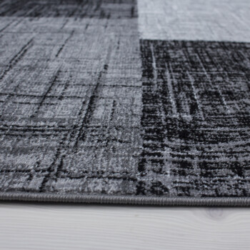 Kurzflor Teppich PLUS Schwarz 120 cm x 170 cm