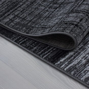 Kurzflor Teppich PLUS Schwarz 140 x 200 cm