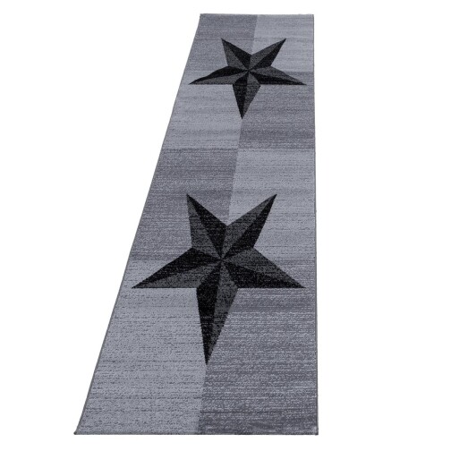 Kurzflor Teppich PLUS Grau 80 x 300 cm