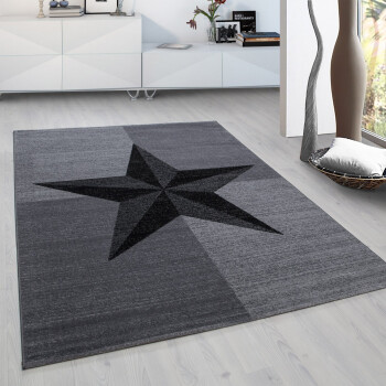 Kurzflor Teppich PLUS Grau 200 cm x 290 cm