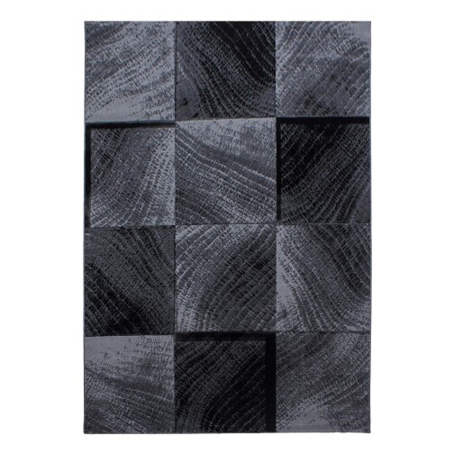 Kurzflor Teppich PLUS Schwarz 80 x 150 cm