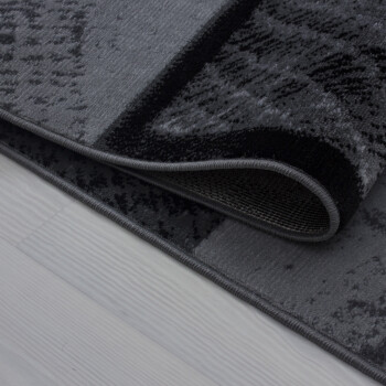 Kurzflor Teppich PLUS Schwarz 80 x 150 cm