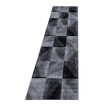 Kurzflor Teppich PLUS Schwarz 80 x 300 cm