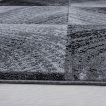 Kurzflor Teppich PLUS Schwarz 120 cm x 170 cm