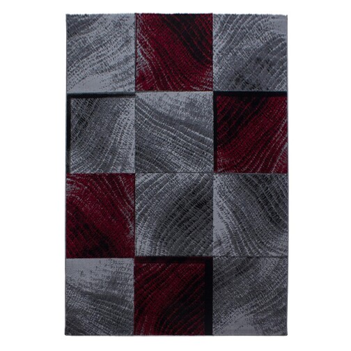 Kurzflor Teppich PLUS Rot 80 x 150 cm