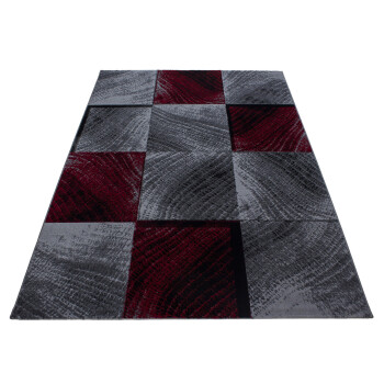 Kurzflor Teppich PLUS Rot 80 x 150 cm