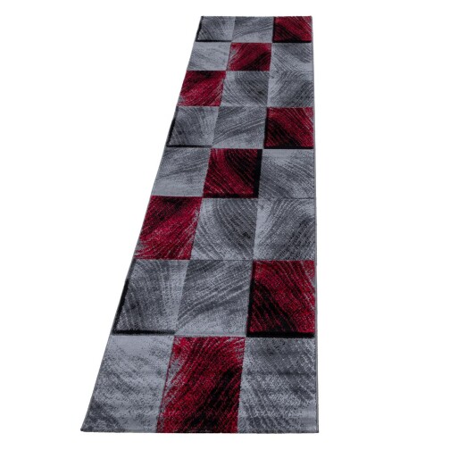 Kurzflor Teppich PLUS Rot 80 x 300 cm