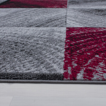 Kurzflor Teppich PLUS Rot 80 x 300 cm