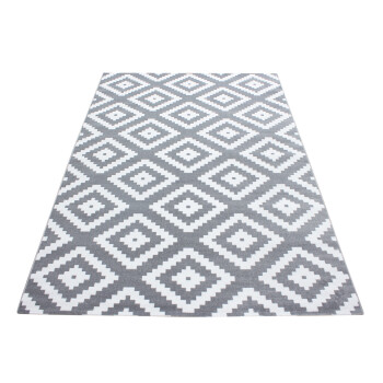 Kurzflor Teppich PLUS Grau 120 cm x 170 cm