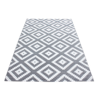 Kurzflor Teppich PLUS Grau 240 x 340 cm