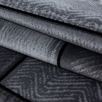 Kurzflor Teppich PLUS Schwarz 80 x 300 cm