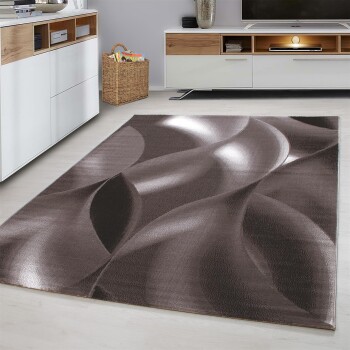 Kurzflor Teppich PLUS Braun 240 x 340 cm