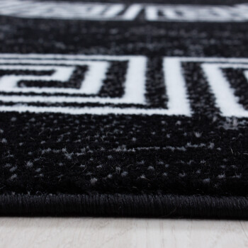 Kurzflor Teppich PLUS Schwarz 80 x 300 cm