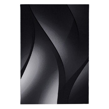 Kurzflor Teppich PLUS Schwarz 120 cm x 170 cm