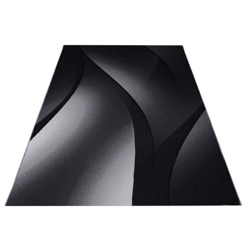 Kurzflor Teppich PLUS Schwarz 200 cm x 290 cm