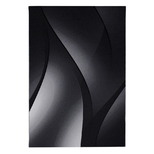Kurzflor Teppich PLUS Schwarz 240 x 340 cm