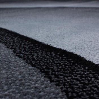 Kurzflor Teppich PLUS Schwarz 240 x 340 cm
