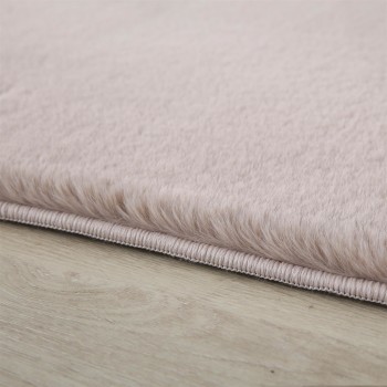 Hochflor Teppich POUFFY Beige 200 cm Rund