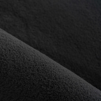 Hochflor Teppich POUFFY Schwarz 60 x 110 cm