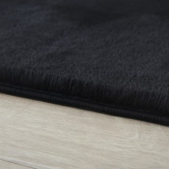 Hochflor Teppich POUFFY Schwarz 200 cm x 290 cm