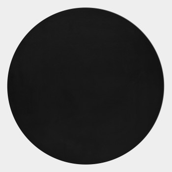 Hochflor Teppich POUFFY Schwarz 120 cm Rund