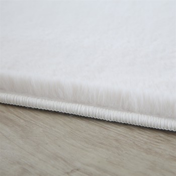 Hochflor Teppich POUFFY Creme 160 cm Rund