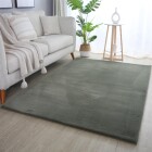 Hochflor Teppich POUFFY Grün 140 x 200 cm