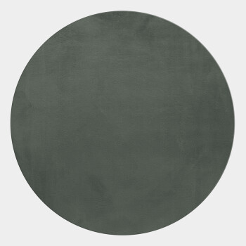 Hochflor Teppich POUFFY Grün 200 cm Rund
