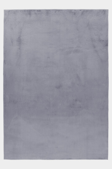 Hochflor Teppich POUFFY Grau 60 x 110 cm