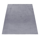 Hochflor Teppich POUFFY Grau 60 x 110 cm