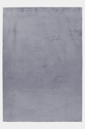 Hochflor Teppich POUFFY Grau 80 x 250 cm