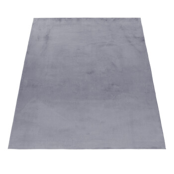 Hochflor Teppich POUFFY Grau 140 x 200 cm