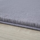 Hochflor Teppich POUFFY Grau 140 x 200 cm