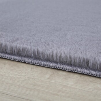 Hochflor Teppich POUFFY Grau 160 cm x 230 cm