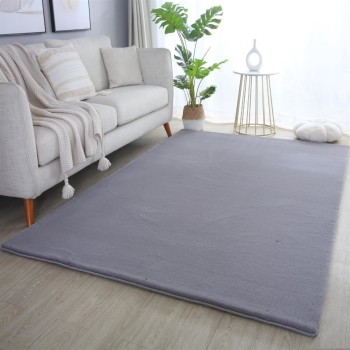 Hochflor Teppich POUFFY Grau 200 cm x 290 cm